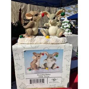 Charming Tails Fitz & Floyd Decorating Binkey 87/714 Christmas Ornaments